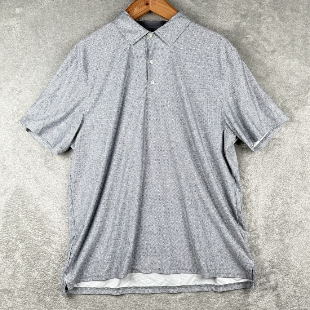 Hickey Freeman Golf Performance Short Sleeve Polo Shirt Men's XL Gray Outdoors